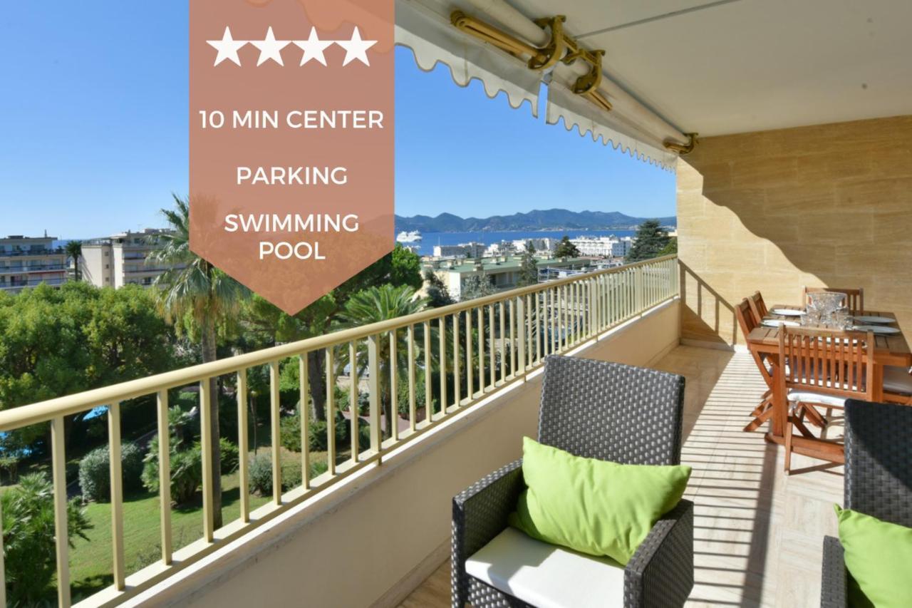 Close To Downtown Cannes Swimming Pool And Sea View Екстериор снимка